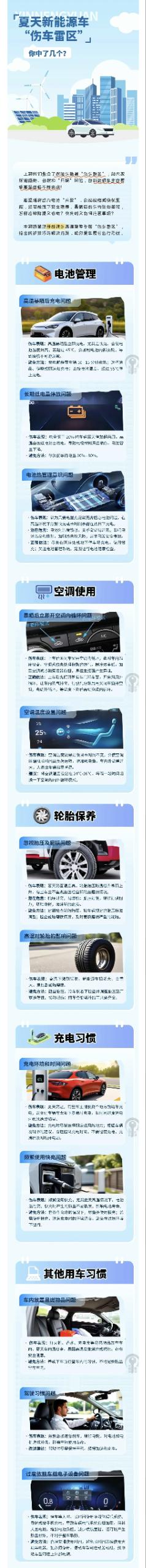 23.夏天新能源“伤车雷区”，你中了几个？