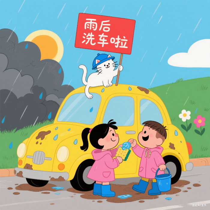 雨后要注意洗车